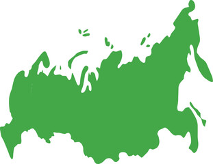 vector sketch map of Russia country