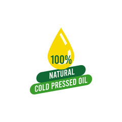 100% Natural Cold pressed oil logo