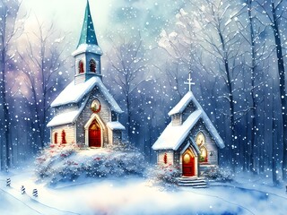 Fototapeta na wymiar Christmas Snow Globe, Generative AI Illustration