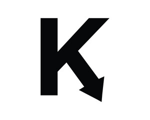 K letter vector creative design template elements