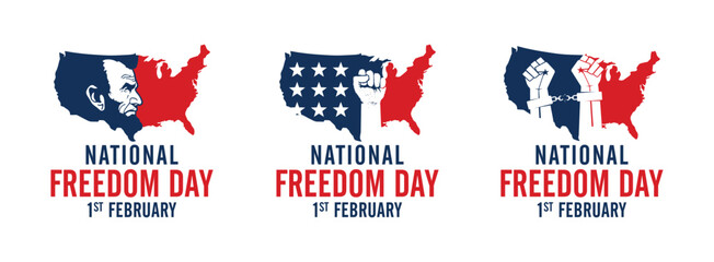 Obraz na płótnie Canvas National Freedom Day. February 1. Vector Illustration.