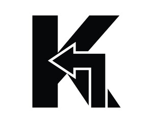 K letter vector creative design template elements