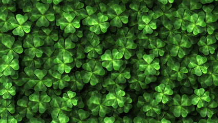 Saint Patrick's Day four leaf clover spring motion background