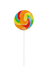 lollipop candy isolated on white background summer concept
