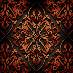 Pattern with gothic style ornament - generated by Generative AI
