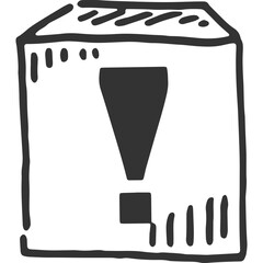 Exclamation Box Vintage Illustration Vector