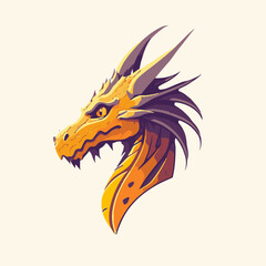 dragon character logo mascot vector illustration