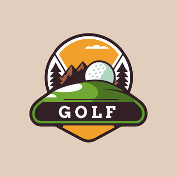 Golf club icons, golf sport symbols, elements and logo vector