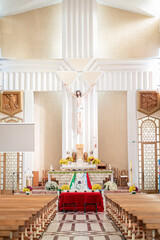 The altar of the Catholic churches in Romania