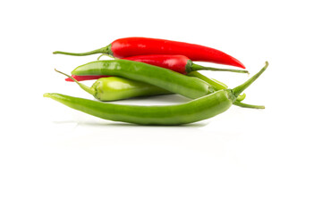 fresh green and red chili pepper