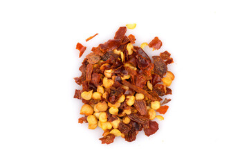 Pile of a crushed red pepper