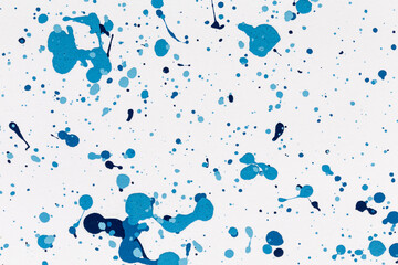 Blue paint drops texture background blue color - 567004773