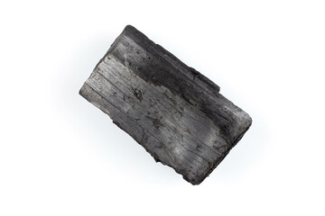 hardwood charcoal coal Isolated