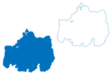 Lake Catemaco (United Mexican States, Mexico, central america) map vector illustration, scribble sketch Laguna de Catemaco map