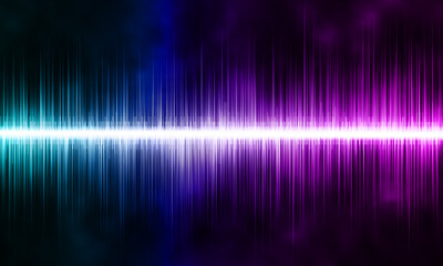 Colorful Rhythmic Sound Wave background. Sound waveform. - obrazy, fototapety, plakaty