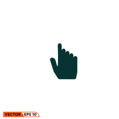 Icon vector graphic of finger push hand