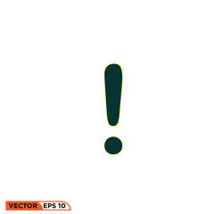 Icon vector graphic of exclamation mark warning