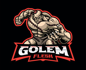 Flesh Golem Mascot Logo Design