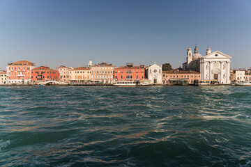 Obraz premium Beautiful architectural detail, old buildings, in Venice, Italy