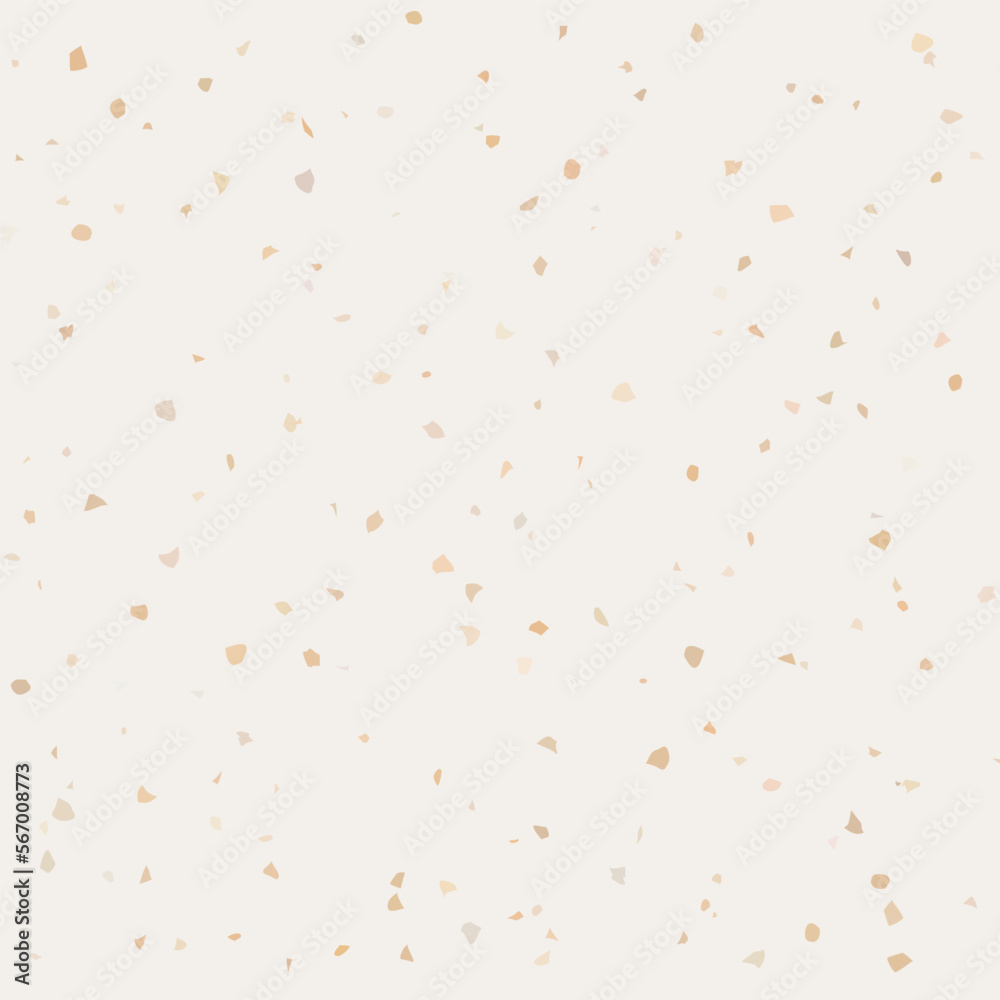 Poster Terrazzo flooring textured surface modern abstract pattern. Vector seamless abstract repeat with chips of marble or granite in soft pastel colors.