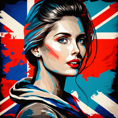 Obraz premium Portrait of young beautiful woman