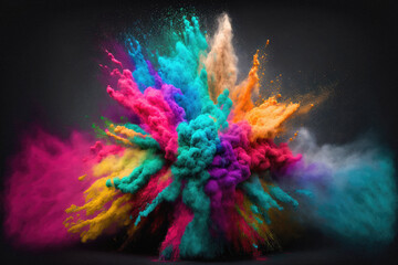 Obraz na płótnie Canvas Esplosione colorata di polvere