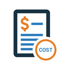 Cost Statement icon. Simple editable vector graphics.