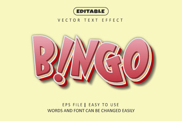 3d bingo text effect