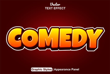 Comedy text effect with graphic style and editable.