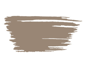 Hand drawn brush stroke, beige stain. Vector illustration