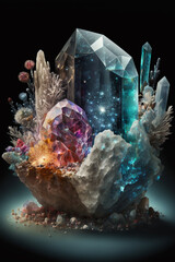 amethyst and crystal