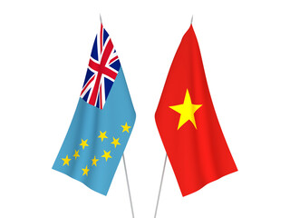 Vietnam and Tuvalu flags