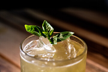 mojito cocktail with lime and mint