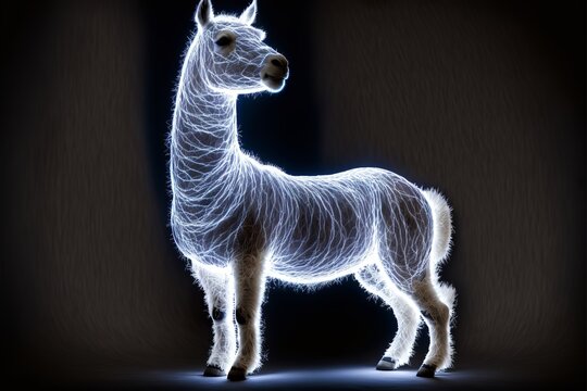 Light painted animals, beautiful creatures of nature llma