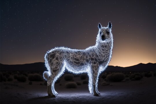 Light painted animals, beautiful creatures of nature llma