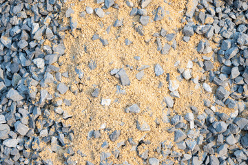 Sand and blue stone