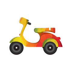 Vintage scooter vector illustration design. Scooter illustration on white background.