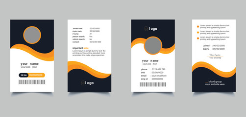 Modern and minimalist id card template | Creative id card design for your company employee