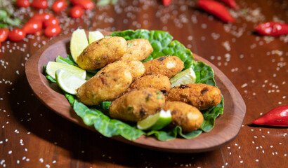 Fried ball of cod (bolinho de bacalhau)
