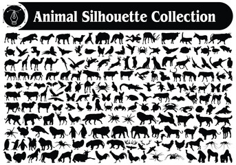 Different types of Animal silhouettes Bundle
