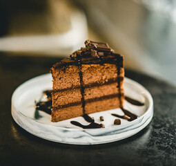 chocolate cake on a plate