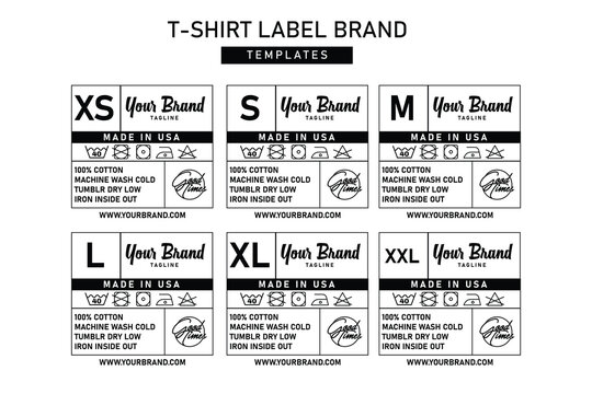 Clothing label tag template design