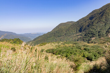 Aerial view of the landscape of Yangmingshan National Park