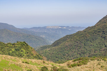 Fototapeta na wymiar Aerial view of the landscape of Yangmingshan National Park