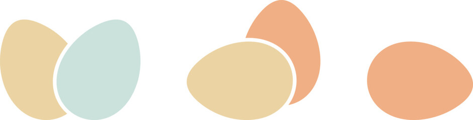 Chicken eggs logo. Isolated chicken eggs on white background