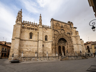 Church of Saint Mary, Santa Maria la Real, in Aranda de Duero, Burgos, Spain. - obrazy, fototapety, plakaty