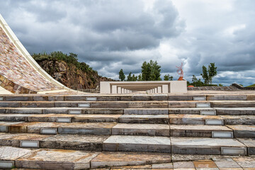 City of Culture of Galicia at Santiago de Compostela, Spain Situated on the top of mount Gaias