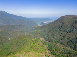 Aerial view of the landscape of Yangmingshan National Park