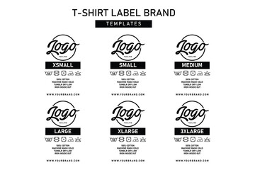 Clothing label tag template design