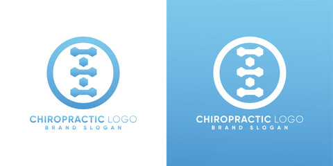 Back bone Chiropractic logo with modern style premium vector